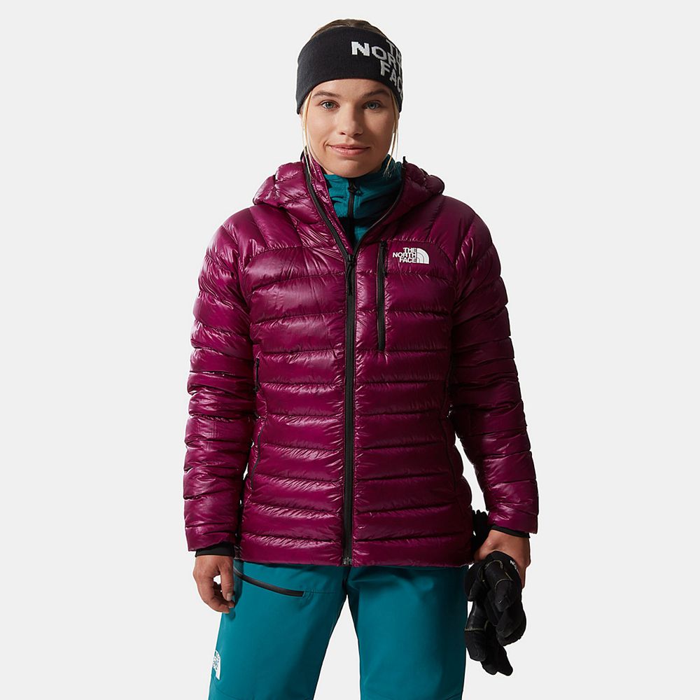 The North Face Winter Jacket Womens Australia - The North Face Summit Hooded Purple Mountaineering (